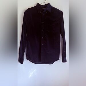 Banana Republic Men’s Navy Velvety Corduroy Shirt Standard Fit